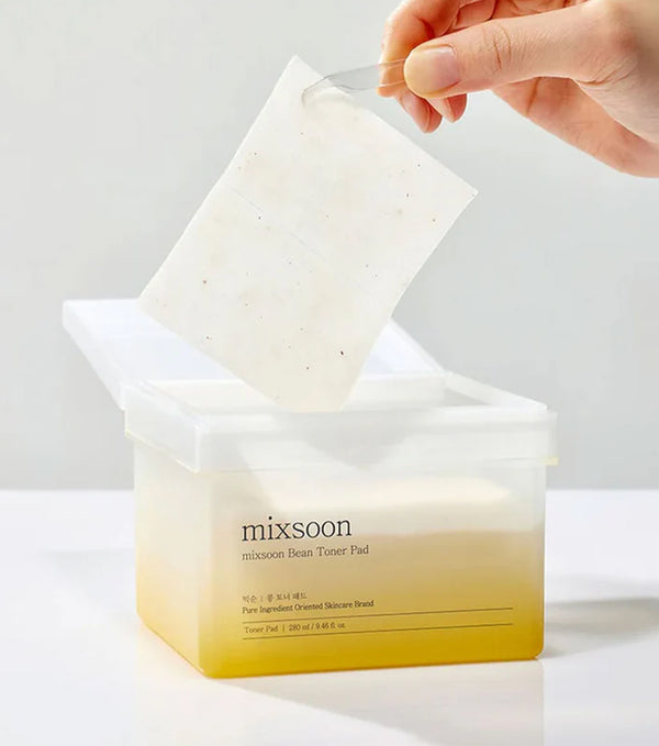 MIXSOON Bean Toner Pad 70u – Discos Tonificantes Hidratantes con Extracto de 7 Legumbres