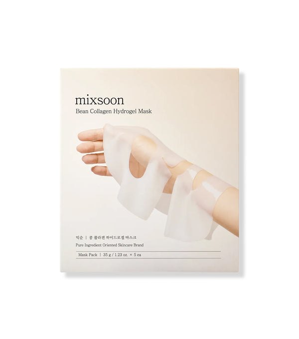 MIXSOON Bean Collagen Hydrogel Mask 1u  – Mascarilla Reafirmante de Hidrogel con Colágeno de Bajo Peso Molecular