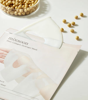 MIXSOON Bean Collagen Hydrogel Mask 1u  – Mascarilla Reafirmante de Hidrogel con Colágeno de Bajo Peso Molecular