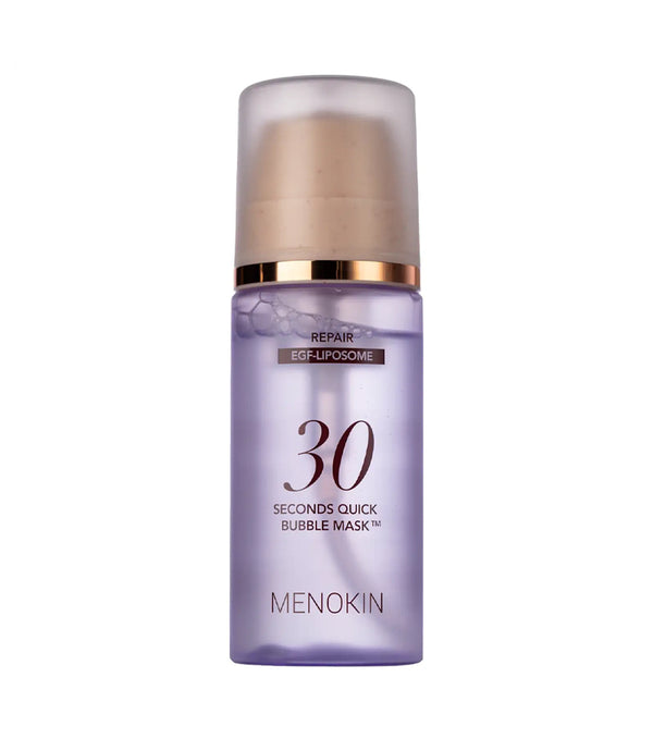 MENOKIN 30 Seconds Quick Bubble Mask Repair 95ml – Mascarilla Facial Reparadora con Liposomas de EGF
