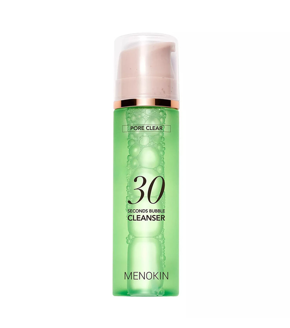 MENOKIN 30 Seconds Bubble Cleanser Pore Clear 150ml – Limpiador Facial Purificante con Arcilla Verde
