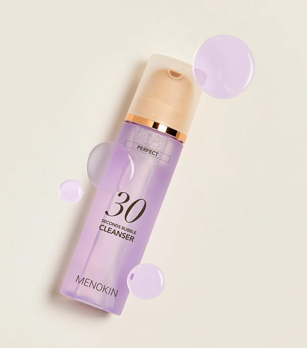 MENOKIN 30 Seconds Bubble Cleanser Perfect 150ml – Limpiador Facial en Espuma con Extracto de Fruto de Algodón