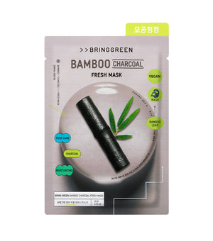 BRING GREEN | Bamboo Charcoal 90% Fresh Mask 1u – Mascarilla Purificante e Hidratante con Carbón de Bambú.