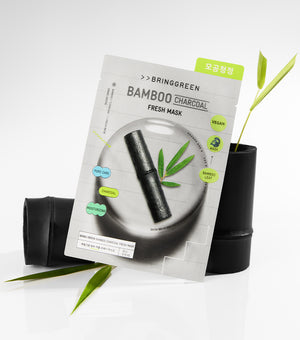 BRING GREEN | Bamboo Charcoal 90% Fresh Mask 1u – Mascarilla Purificante e Hidratante con Carbón de Bambú.
