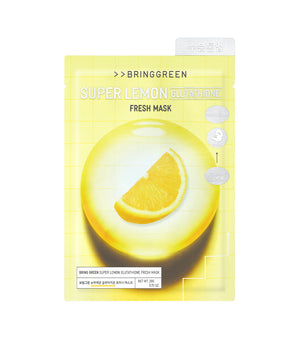 BRING GREEN | Super Lemon Glutathione Fresh Mask 1u – Mascarilla Facial Iluminadora con Limón y Glutatión.