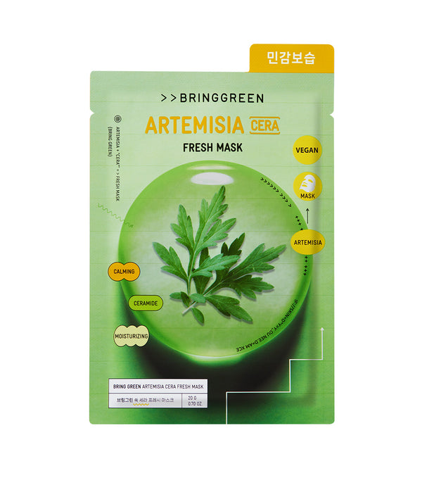 BRING GREEN | Artemisia Cera Fresh Mask 1u – Mascarilla Facial Calmante y Purificante con Artemisia Capillaris y Ceramidas.