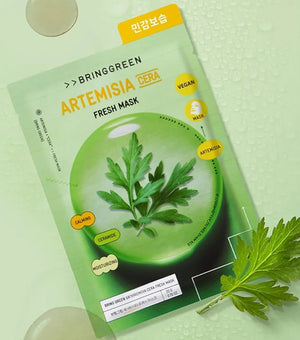 BRING GREEN | Artemisia Cera Fresh Mask 1u – Mascarilla Facial Calmante y Purificante con Artemisia Capillaris y Ceramidas.