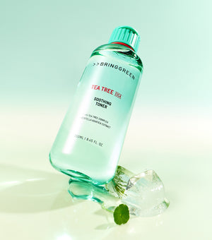 BRING GREEN | Tea Tree Cica Soothing Toner 250ml – Tónico Calmante y Exfoliante con Árbol de Té y Cica.