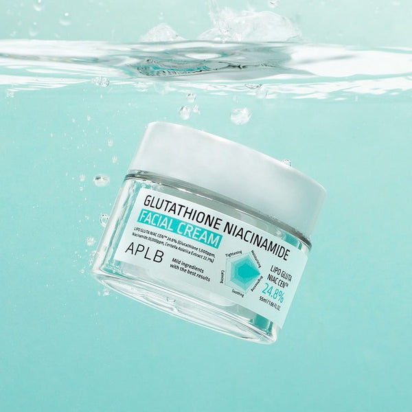 APLB Glutathione Niacinamide Facial Cream 55ml – Crema Hidratante Aclarante y Anti-Manchas con Glutatión y Centella Asiática