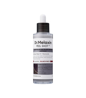 DR. MELAXIN Peel Shot Exfoliating Black Rice Ampoule 80ml – Ampolla Exfoliante Renovadora con Agua de Arroz Negro