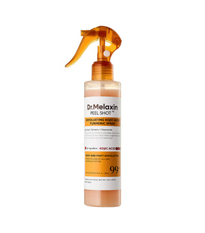 DR. MELAXIN Peel Shot Exfoliating Kojic Acid Turmeric Spray 200ml – Exfoliante Corporal e Iluminador con Ácido Kójico, AHA y PHA