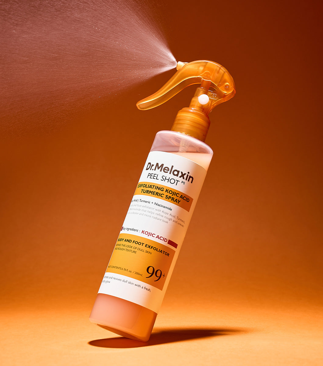DR. MELAXIN | Body Keratin Care Kojic Acid Turmeric Spray | Exfoliante Corporal e Iluminador | Ácido Kójico