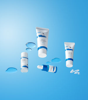 ROUNDLAB 1025 Dokdo Travel Routine Trial Kit (Cleanser 30ml + Toner 20ml + Ampule 10ml + Cream 20ml) – Kit de Rutina Hidratante con Agua de Mar Profunda
