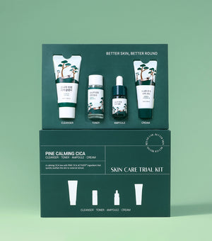 ROUNDLAB 1025 Dokdo Travel Routine Trial Kit (Cleanser 30ml + Toner 20ml + Ampule 10ml + Cream 20ml) – Kit de Rutina Hidratante con Agua de Mar Profunda