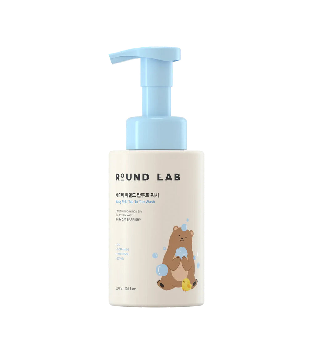 ROUNDLAB Mild Up Baby Head-to-Toe Wash 300ml – Limpiador Corporal y Capilar con Avena