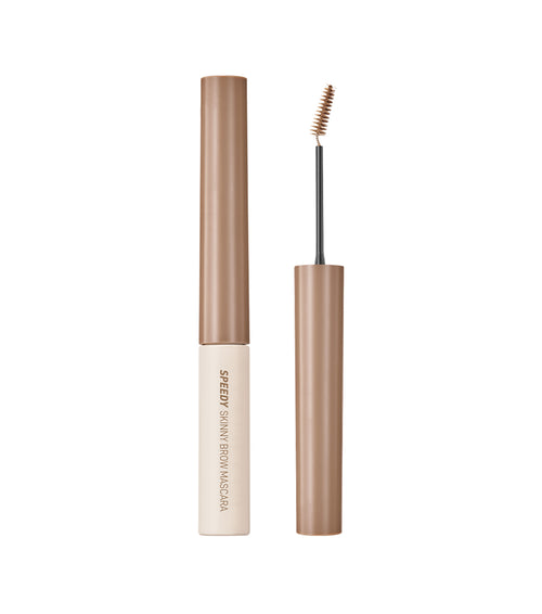 PERIPERA Speedy Skinny Brow Mascara 3g – Máscara de Cejas con Color y Polvo Fino Difuminador
