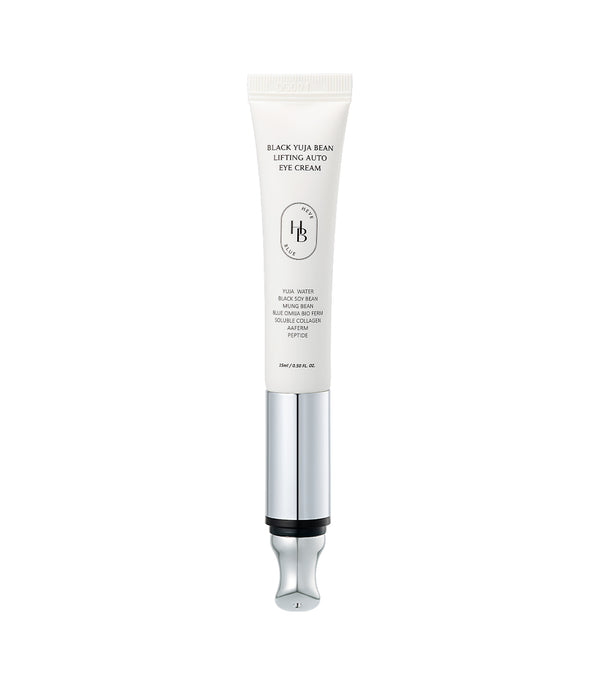 HEVEBLUE Black Yuja Bean Lifting Auto Eye Cream 15ml – Contorno de Ojos Lifting Iluminador con Colágeno y Péptidos