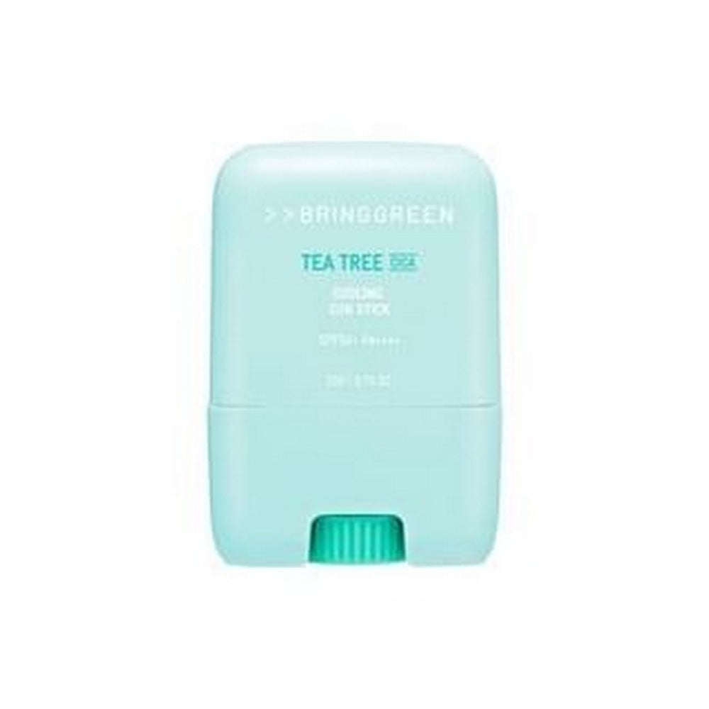 BRING GREEN | Tea Tree Cica Cooling Sun Stick 20g – Protector Solar Calmante en Barra SPF50+ con Árbol de Té y Cica.