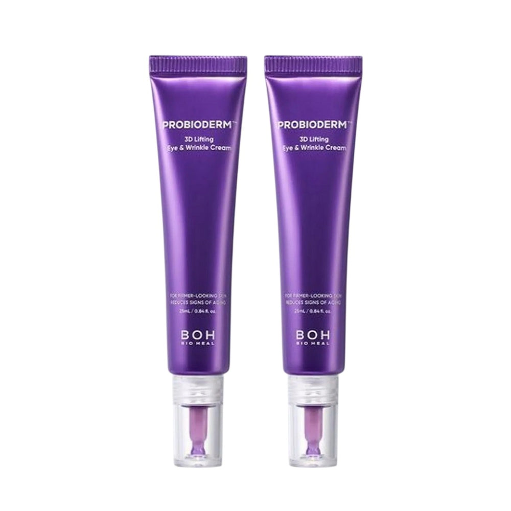 BIOHEAL BOH | Probioderm 3D Lifting Eye & Wrinkle Cream 2x25ml – Contorno de Ojos y Arrugas Reafirmante con Probióticos y Péptidos.