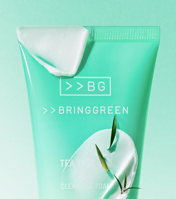 BRING GREEN | Tea Tree Cica Deep Cleansing Foam 120ml – Espuma Limpiadora Purificante con Árbol de Té y Cica.