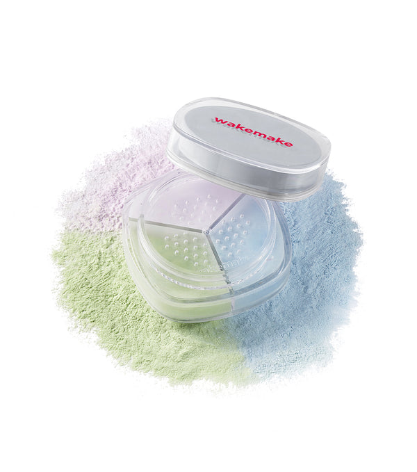 Wakemake Stay Fixer Multi Color Powder 4g – Polvos Sueltos Selladores Y Correctores Con Sílice Y Caolín