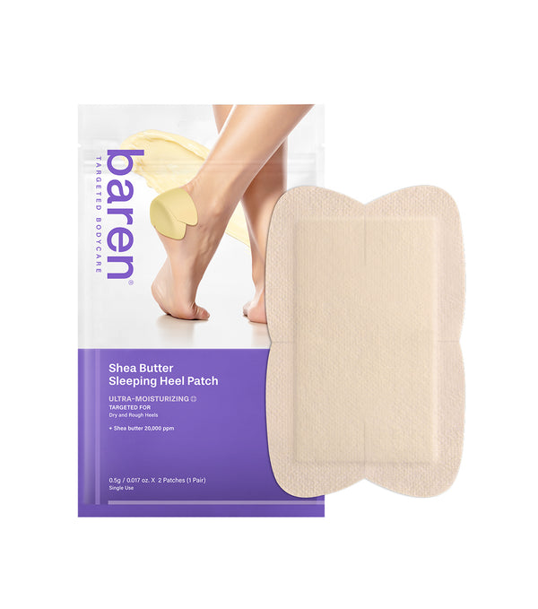 BAREN Shea Butter Sleeping Heel Patch – Parches Nocturnos para Talones con Manteca de Karité