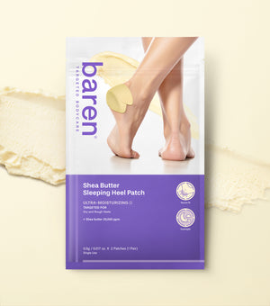 BAREN Shea Butter Sleeping Heel Patch – Parches Nocturnos para Talones con Manteca de Karité