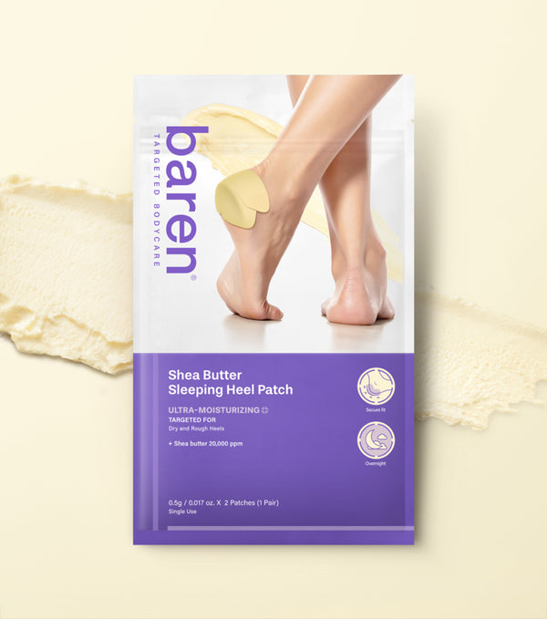 BAREN Shea Butter Sleeping Heel Patch – Parches Nocturnos para Talones con Manteca de Karité