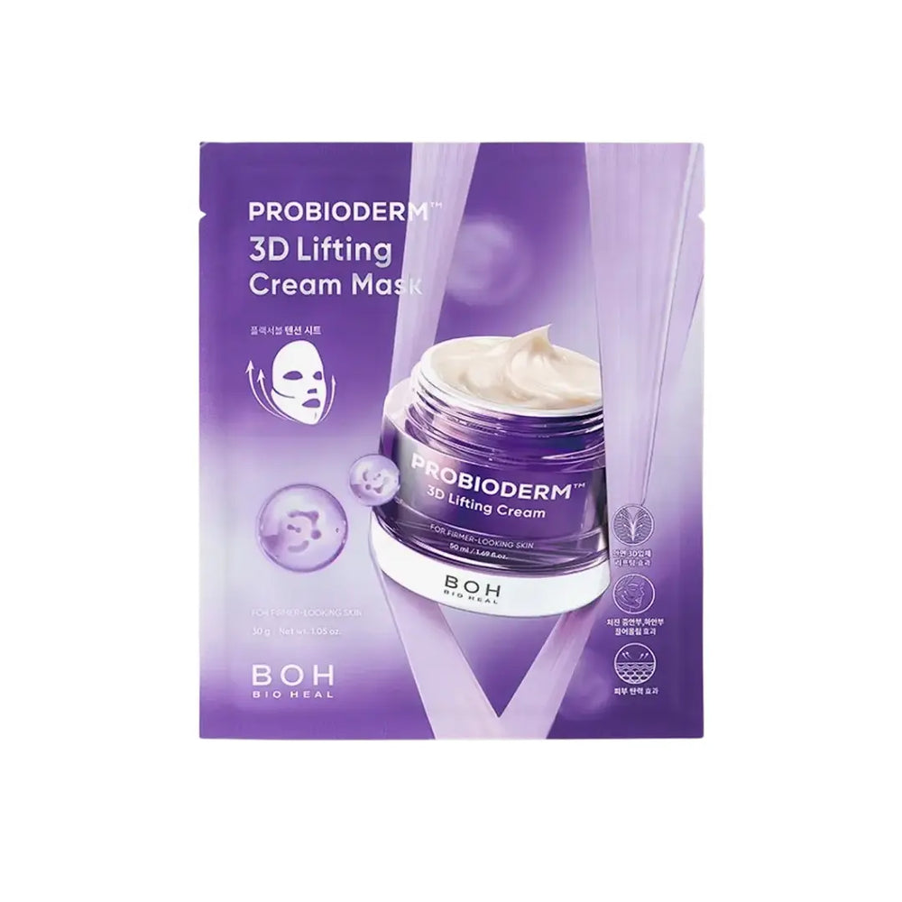 BIOHEAL BOH | Probioderm 3D Lifting Cream Mask 25ml – Mascarilla de Tela Reafirmante con Probióticos y Complejo Tensor.