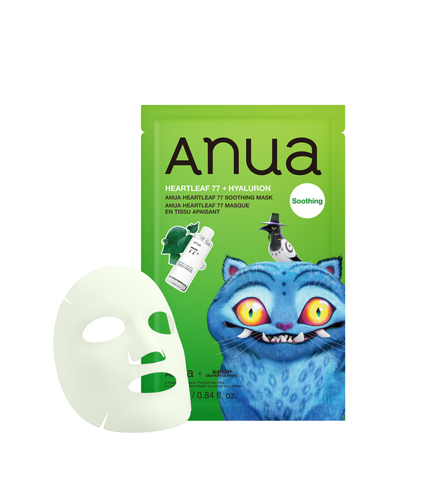 ANUA Heartleaf 77 Soothing Mask 1u - Mascarilla Facial Calmante y Anti-Rojeces con Heartleaf