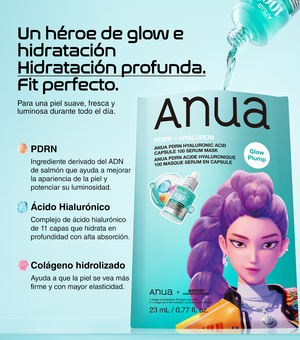ANUA PDRN Hyaluronic Acid Capsule 100 Serum Mask 1u - Mascarilla Facial Regeneradora e Hidratante con PDRN