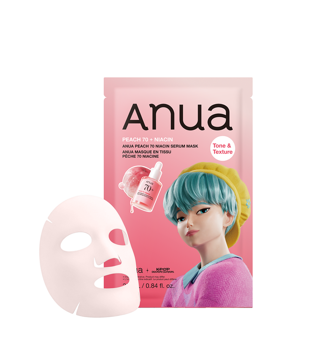 ANUA Peach 70 Niacin Serum Face Mask 1u - Mascarilla Facial Iluminadora con Extracto de Durazno y Niacinamida
