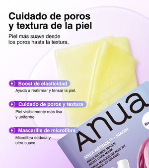 ANUA Retinol Niacin Night Care Mask 1u - Mascarilla Facial Renovadora Nocturna con Retinol y Niacinamida