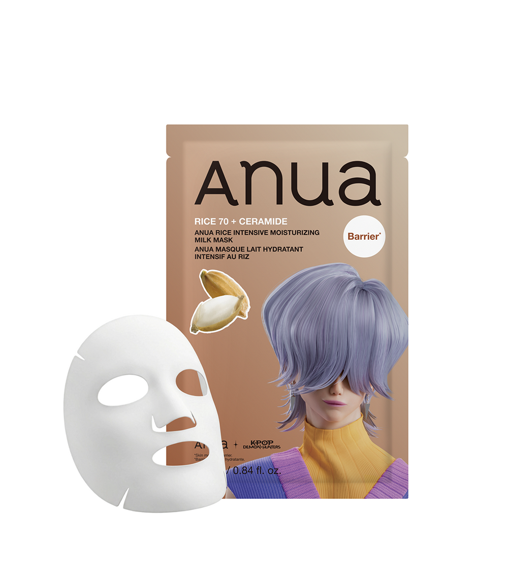 ANUA Rice 70 Intensive Moisturizing Milk Mask 1u - Mascarilla Facial Hidratante e Iluminadora con Extracto de Arroz y Ceramidas