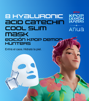 ANUA | 8 Hyaluronic Acid Catechin Cool Slim Mask 1u | Mascarilla Facial Hidratante y Refrescante con Ácido Hialurónico y Catequinas