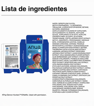 ANUA | 8 Hyaluronic Acid Catechin Cool Slim Mask 1u | Mascarilla Facial Hidratante y Refrescante con Ácido Hialurónico y Catequinas