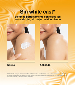 ANUA Zero-Cast Moisturizing Finish Sunscreen 50ml - Protector Solar Hidratante Efecto Invisible con Ácido Hialurónico y Niacinamida