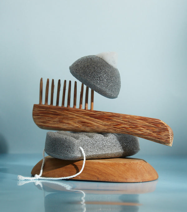 Esponja Facial Cenizas de bambú