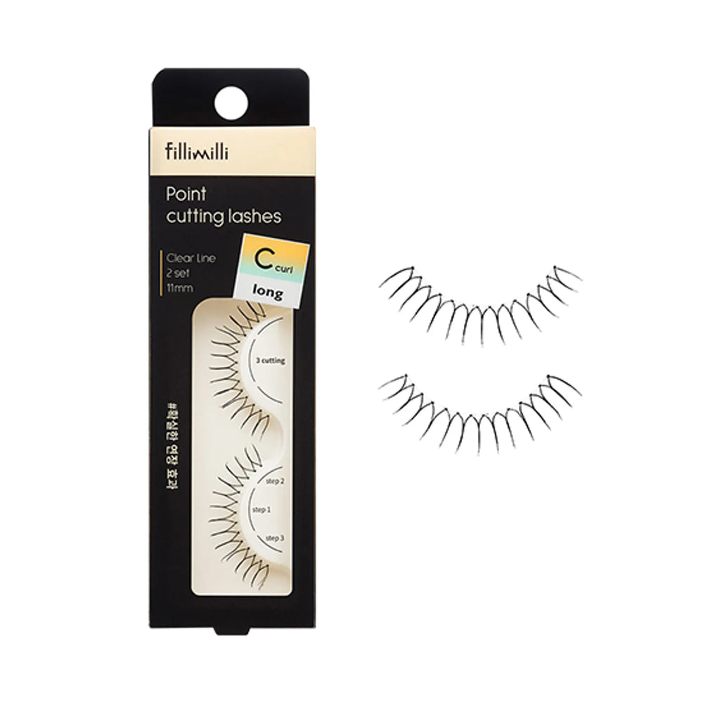 FILLIMILLI Point Cutting Lashes 01 Super Long C Curl (11mm) - Pestañas Postizas