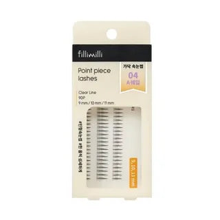 FILLIMILLI Point Piece Lashes 04 A Shape (9, 10, 11mm) (90 piezas) Pestañas Postizas