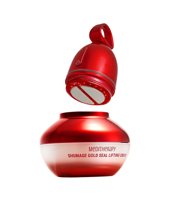 MEDITHERAPY Shumage Gold Seal Lifting Cream & EMS Device 50ml – Kit Reafirmante Intensivo con Oro y Colágeno