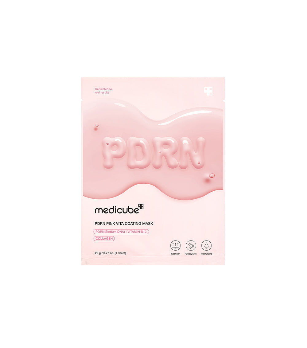 MEDICUBE PDRN PINK VITA COATING MASK 1u (22g) | Mascarilla para ilumar y reafirmar
