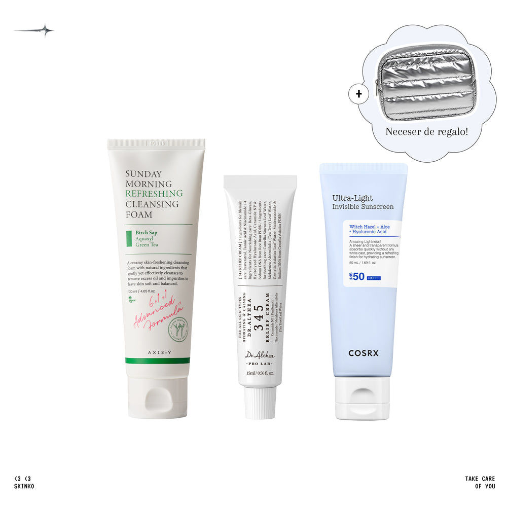SET Pieles Sensibles y Grasas – Bálsamo Dr. Althea + Espuma AXIS-Y + Protector COSRX
