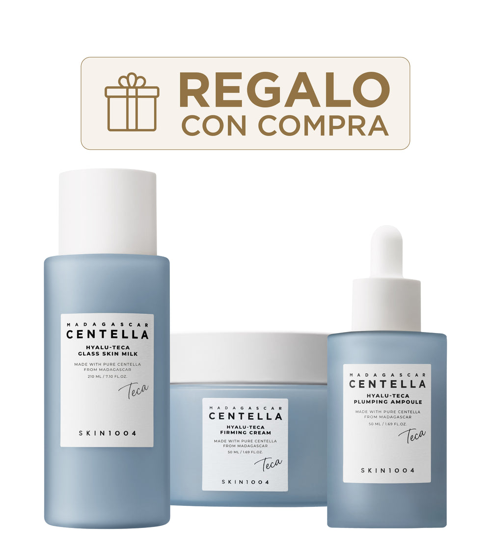 SKIN1004 SET Rutina Hyalu-Teca – Glass Skin Milk + Plumping Ampoule + Firming Cream