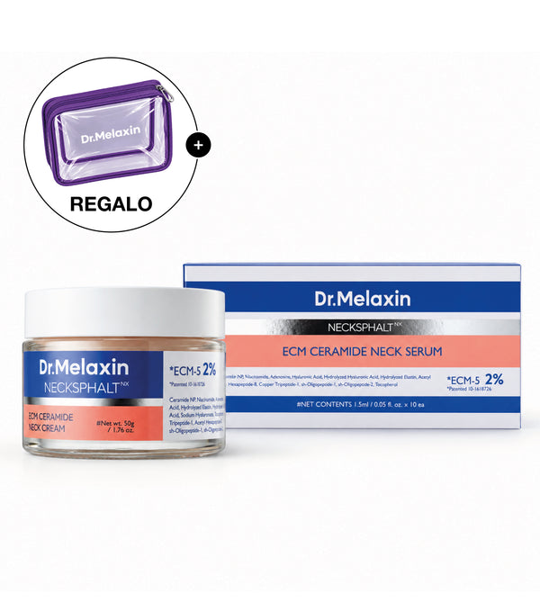 DR. MELAXIN SET Firmeza de Cuello y Escote – Necksphalt Crema + Ampollas