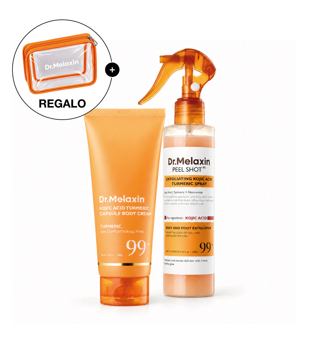 DR. MELAXIN SET Tone-Correcting Treatment – Crema Corporal + Spray Exfoliante
