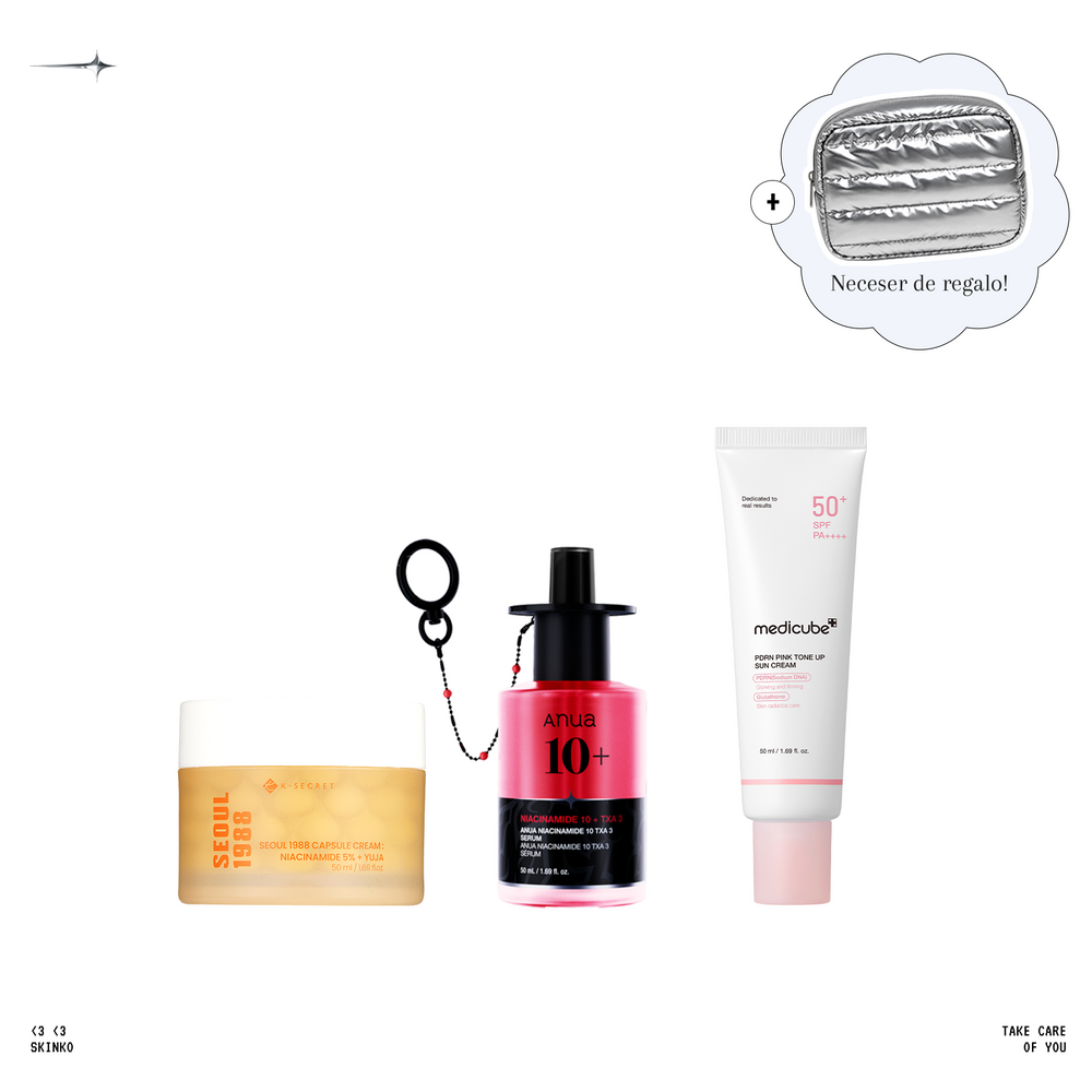 SET Para Pieles con Manchas – Crema K-SECRET + Sérum Anua + Protector Medicube