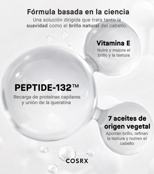 COSRX PEPTIDE-132 ULTRA PERFECT HAIR BONDING OIL SERUM 28ml| Serum capilar con acabado vidriado