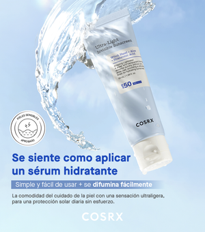 COSRX ULTRA-LIGHT INVISIBLE SUNSCREEN SPF50+ PA++++ 50ml | Protector solar facial de textura ultra liviana
