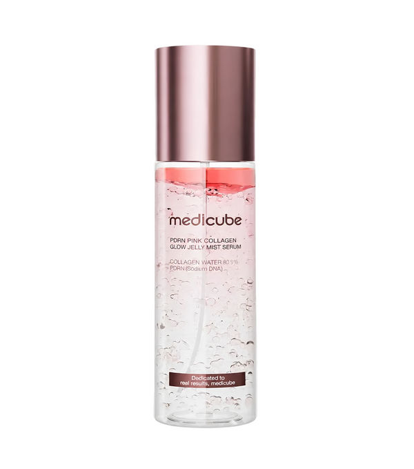 MEDICUBE PDRN Pink Collagen Glow Jelly Mist Serum 100ml – Sérum en Bruma Iluminador con PDRN de Salmón